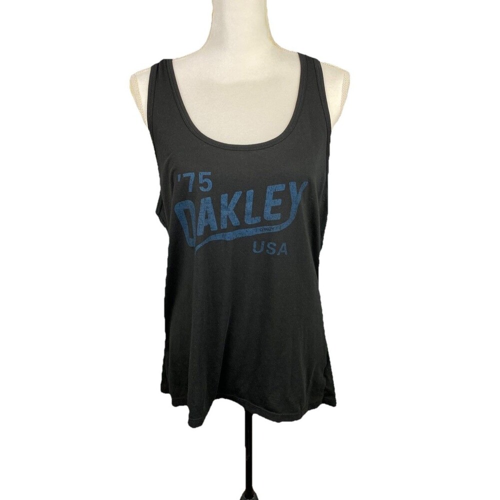 Oakley Hydrolix Womens Size XL Black Racerback Cotton Tank Top